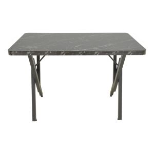 Маса Vertex с ефект на черен мрамор и черни метални крака 110x70x72см