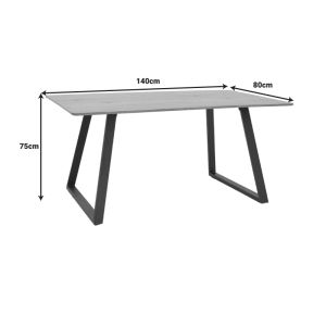 Маса Winor плот мдф натирал черни метални крака 140х80х75cm