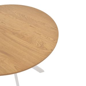 Маса Xuson плот мдф-бели метални крака D80х75cm