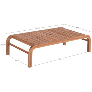 Coffee table Oasis Biege Sm6227 tropical acacia solid wood 132x70x33cm.