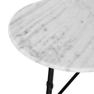 Table with marble top and black cast iron legs Hm440 120x59x72