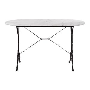 Table with marble top and black cast iron legs Hm440 120x59x72