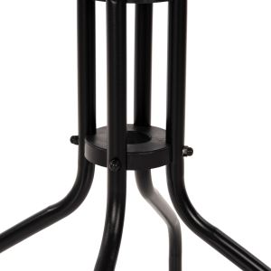 Table with tempered glass top Lima Hm5079.03 metal in black D60x68hcm