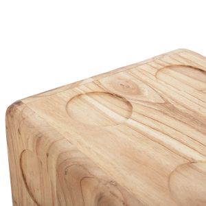 Маса-табуретка зарче Dice от тиково дърво в естествен цвят 40x40x40cm Hm7898,02