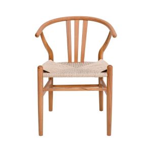 Solid beech chair with armrests Aspen natural color 52x56x76cm