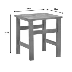 Summrine beach table, solid beech in walnut color, 40x40x45cm Hm code: N/a