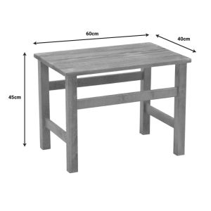 Summrine beach table, solid beech in walnut color, 60x40x45cm Hm code: N/a