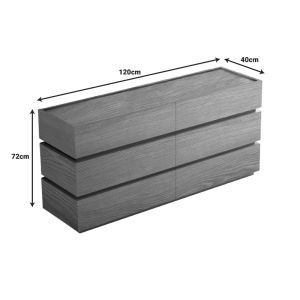Мдф скрин Sonlen в нюанс дъб 120x40x72см