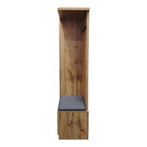 Мебел за антре Zomie в дъбов цвят 131x41.5x180.4см