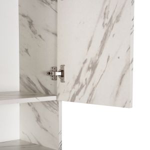 Terry Hm9122.12 washing machine cabinet with cabinet and shelves melamine white marble 64x29x181cm