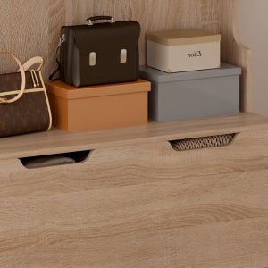 Kaylor Hm2475.01 anti furniture with hooks and storage space-MDF in Sonama 93x34x180hcm