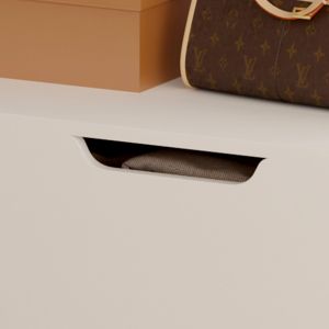 Kaylor Hm2475.03 Anti-theft furniture with hooks and storage space - MDF in white 93x34x180hcm