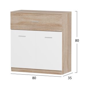 Hallway furniture 3pcs Dionne melamine in sonama-white Hm21058