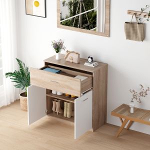 Hallway furniture 3pcs Dionne melamine in sonama-white Hm21058