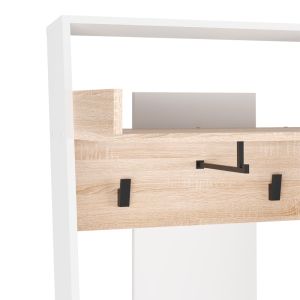 Мебели за антре Sciove в бяло-естествен нюанс 70x40x200см