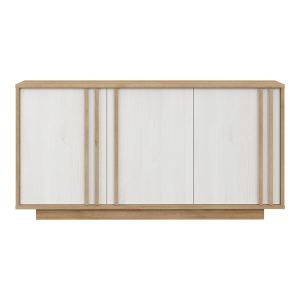 Melamine buffet Chesto in white and oak color 169.2x42x87cm