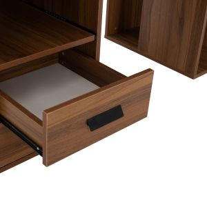 Melamine office desk Status, walnut 120x55x76cm HM2026,03