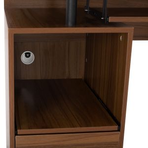 Melamine office desk Status, walnut 120x55x76cm HM2026,03