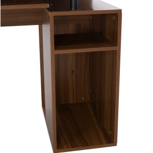 Melamine office desk Status, walnut 120x55x76cm HM2026,03