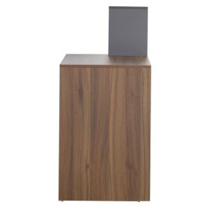 Melamine office with bookcase, walnut gray 149x48x105ycm Hm8993,01