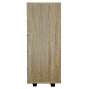 Melamine chest of drawers with 5 drawers, sonoma color Hm8995,01
