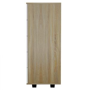 Melamine chest of drawers with 5 drawers, sonoma color/white Hm8995,04