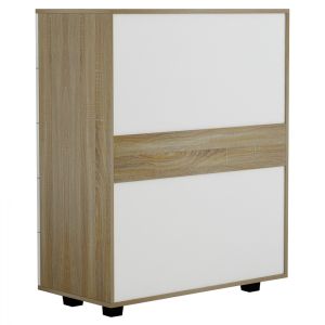 Melamine chest of drawers with 5 drawers, sonoma color/white Hm8995,04