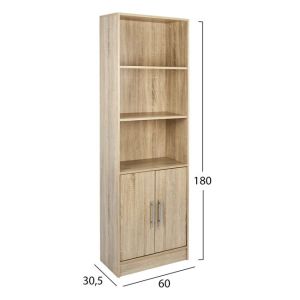 Melamine bookcase, Sonama 60x30x180cm Hm2027,02