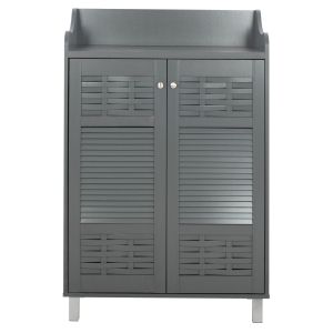 Melamine shoe cabinet Kailena dark gray Hm2230.10 77x40x121.5