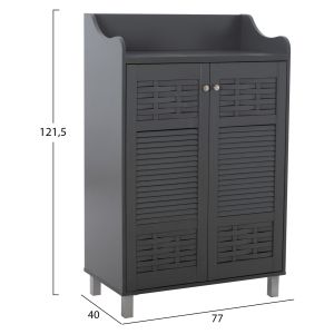 Melamine shoe cabinet Kailena dark gray Hm2230.10 77x40x121.5