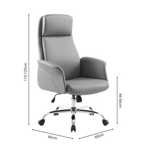 Manager office chair Derjio brown Pu 68x66x115cm