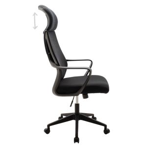 Dolphin manager chair, mesh fabric, black color