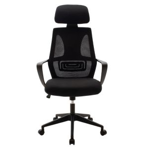 Dolphin manager chair, mesh fabric, black color
