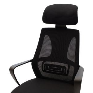 Dolphin manager chair, mesh fabric, black color