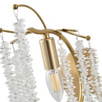 Metal wall lamp E14 Max15w 480x250mm clear glass Arte Illumina Dynasty