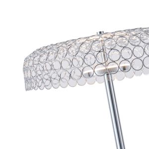 Metal Led lamp 10w 1080lm 3000k Φ350x1350mm chrome perforated lighting