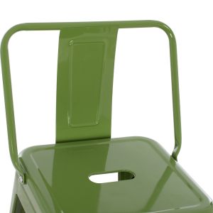 Метален бар стол Melita Relix маслиново зелен Hm8643,13