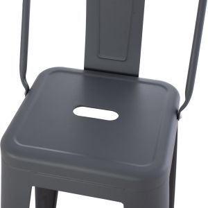 Метален бар стол Melita Relix сив Hm8643,10