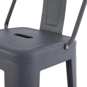 Метален бар стол Melita Relix сив Hm8643,10
