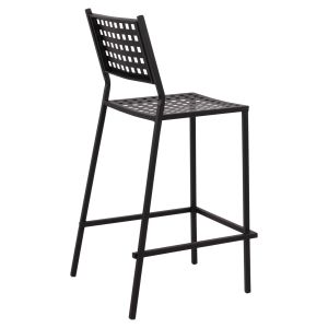 Метален бар стол Olympias Metallic Hm5528,01 черен 47x58x111cm