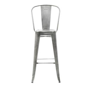 Metal bar stool Relix Utopia dark silver color