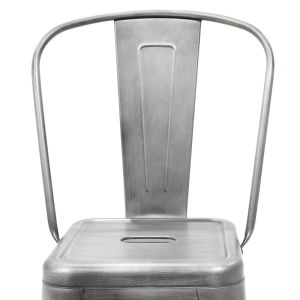 Metal bar stool Relix Utopia dark silver color