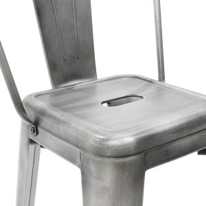 Metal bar stool Relix Utopia dark silver color