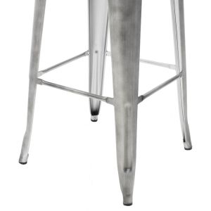 Metal bar stool Relix Utopia dark silver color