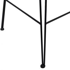Метален бар стол с възглавница Allegra Hm5452 ратан в бежов цвят 56x60x109cm