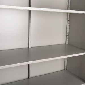 Метален гардероб Duron с 2 врати, 5 рафта и крака - сив 90χ40χ190hcm , Hm11979