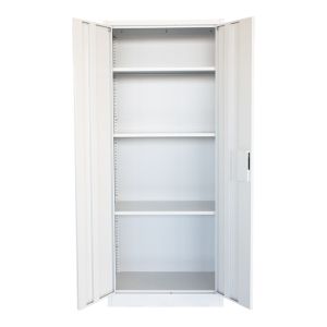 Metal wardrobe Ugren I in light gray shade 70x40x170cm.