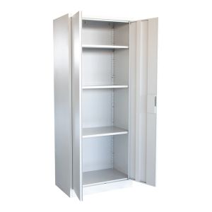 Metal wardrobe Ugren I in light gray shade 70x40x170cm.