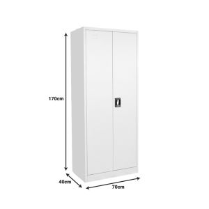 Metal wardrobe Ugren I in light gray shade 70x40x170cm.