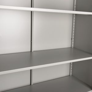 Metal wardrobe with legs Clod with 2 doors and divider - light gray 90χ40χ190hcm, HM11981